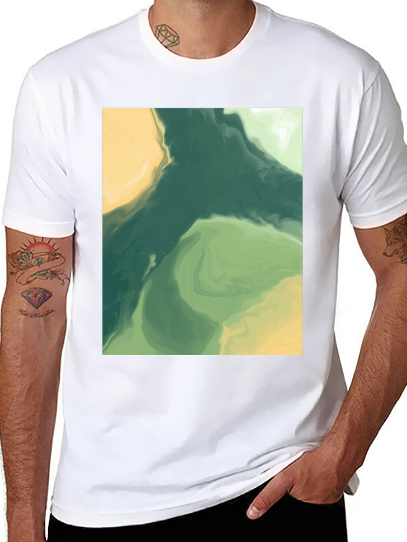 Abstract Art Tee - Modern Graphic Print T-Shirt