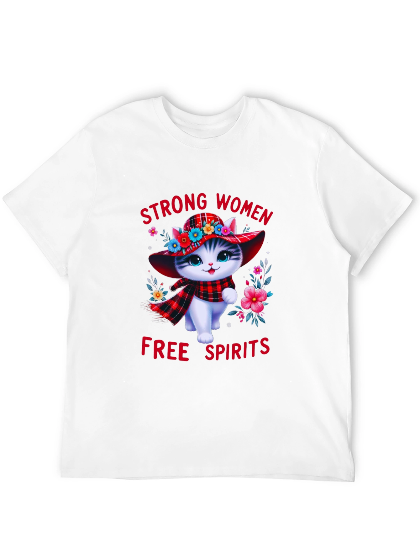 Strong Women Free Spirits Cat T-Shirt