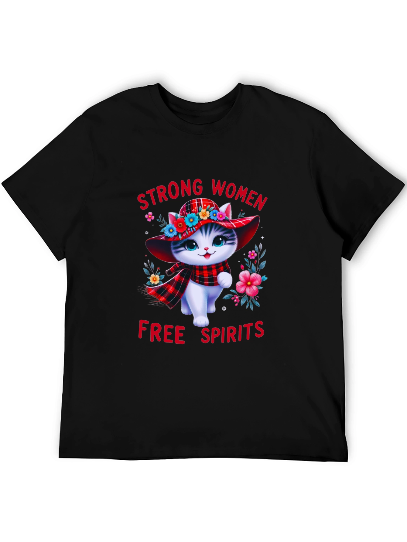 Strong Women Free Spirits Cat T-Shirt