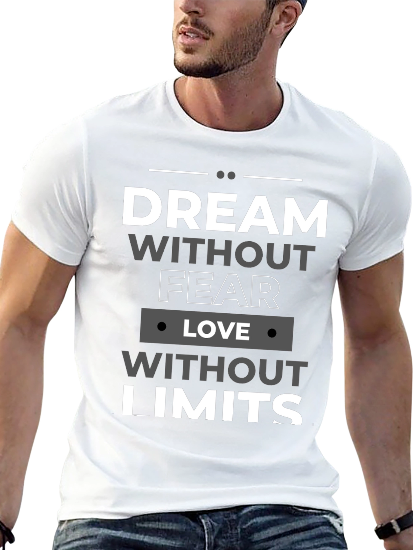 Dream Without Fear Black Graphic T-Shirt