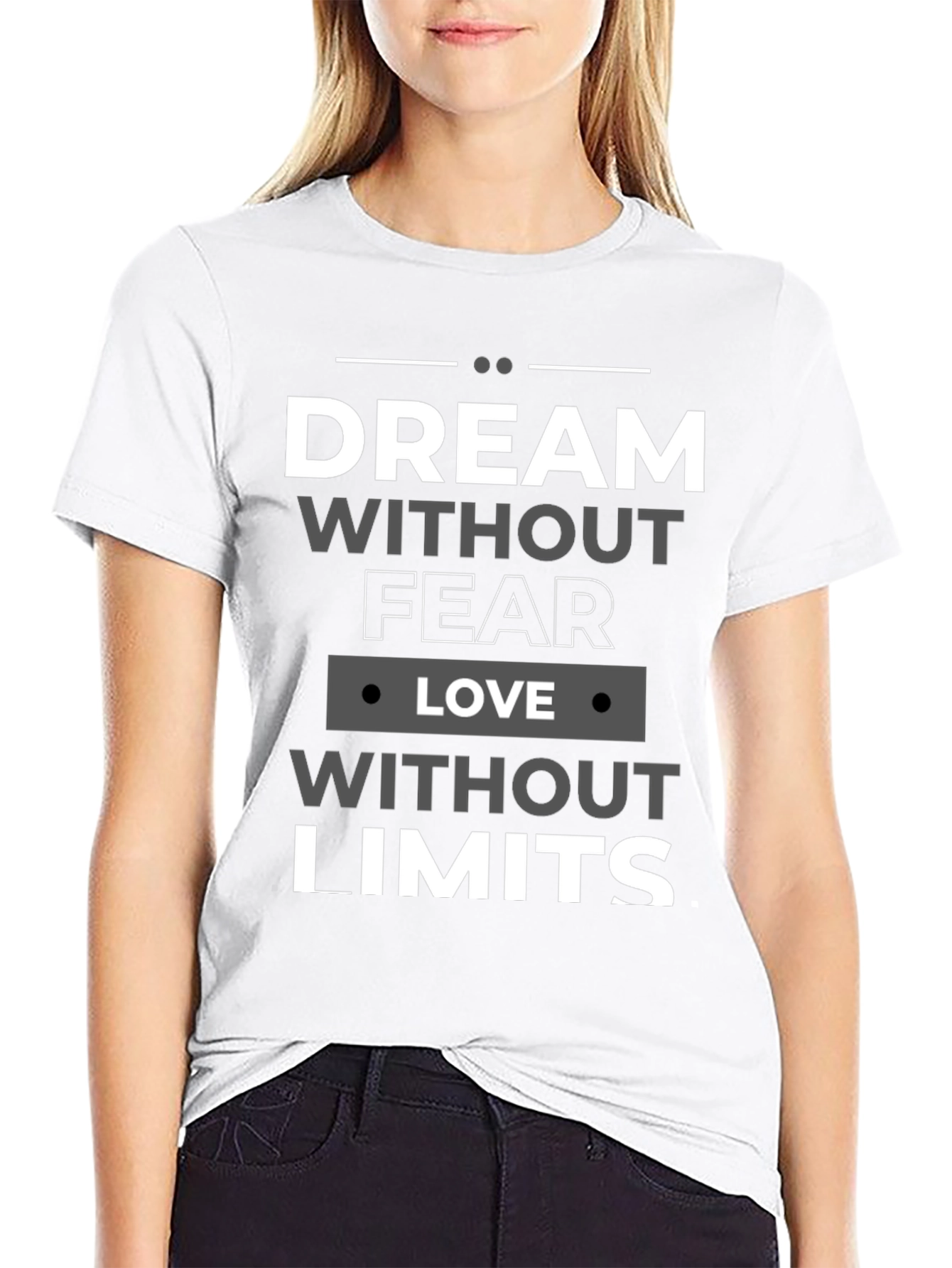 Dream Without Fear Black Graphic T-Shirt