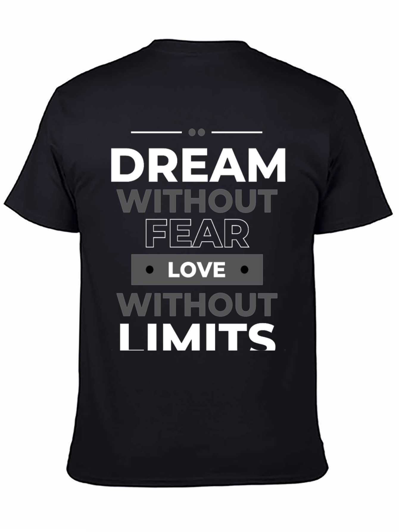 Dream Without Fear Black Graphic T-Shirt