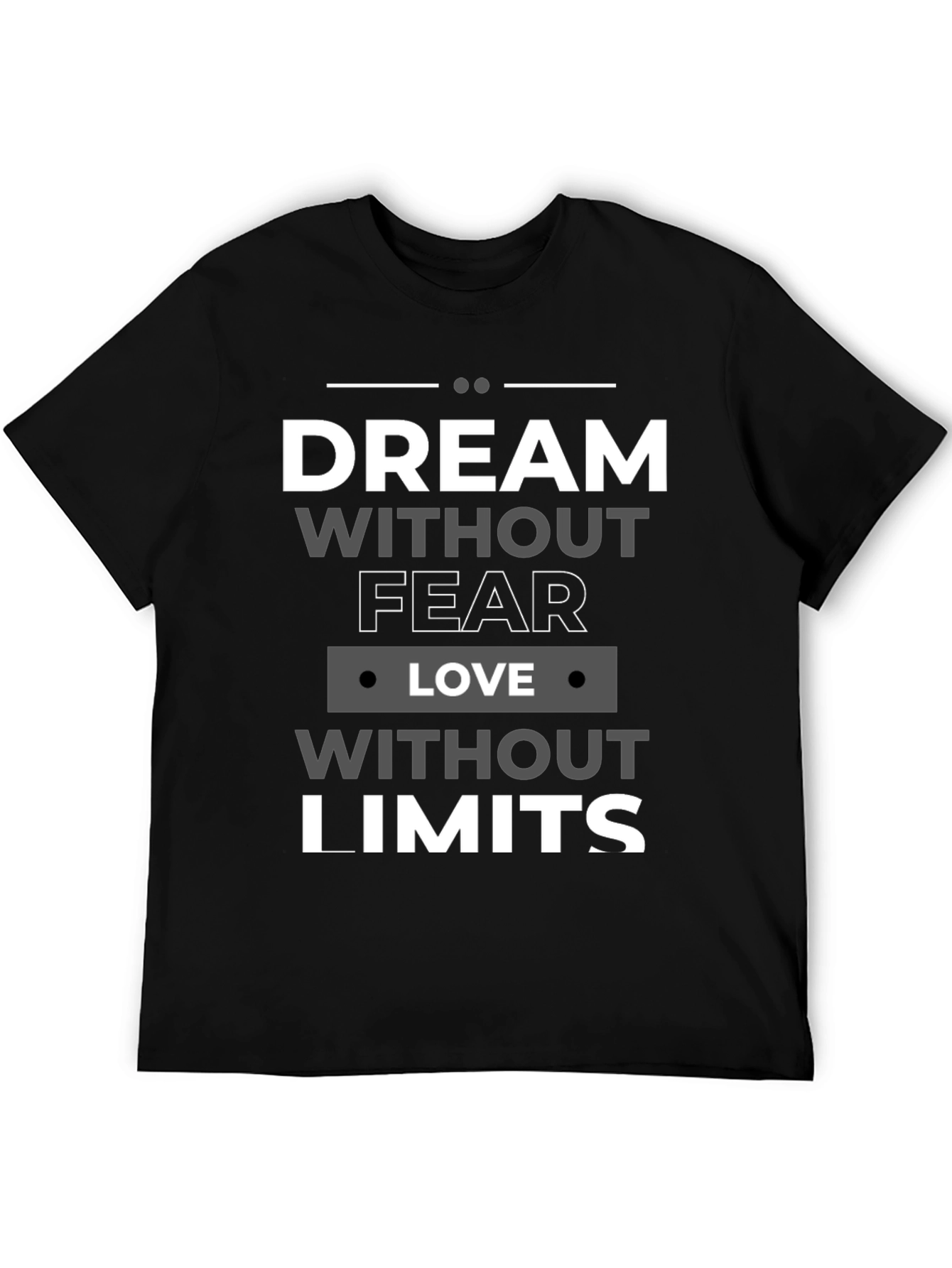 Dream Without Fear Black Graphic T-Shirt