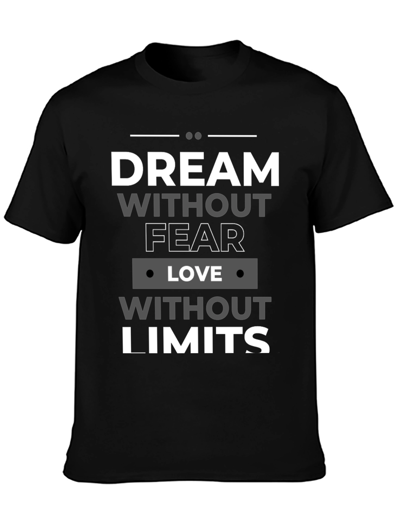 Dream Without Fear Black Graphic T-Shirt