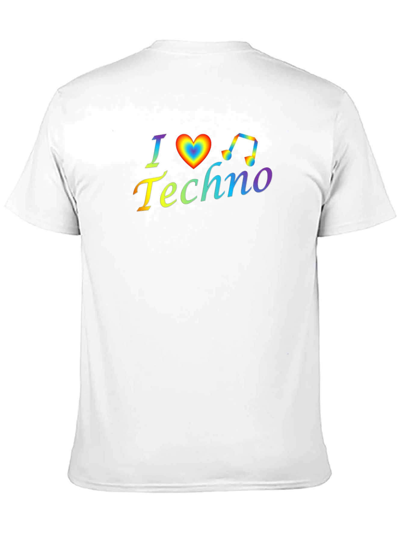 I Heart Techno Rainbow Graphic T-Shirt