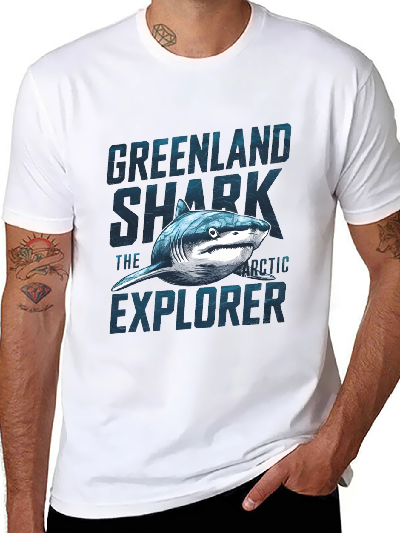 Greenland Shark T-Shirt - Arctic Explorer Graphic Tee
