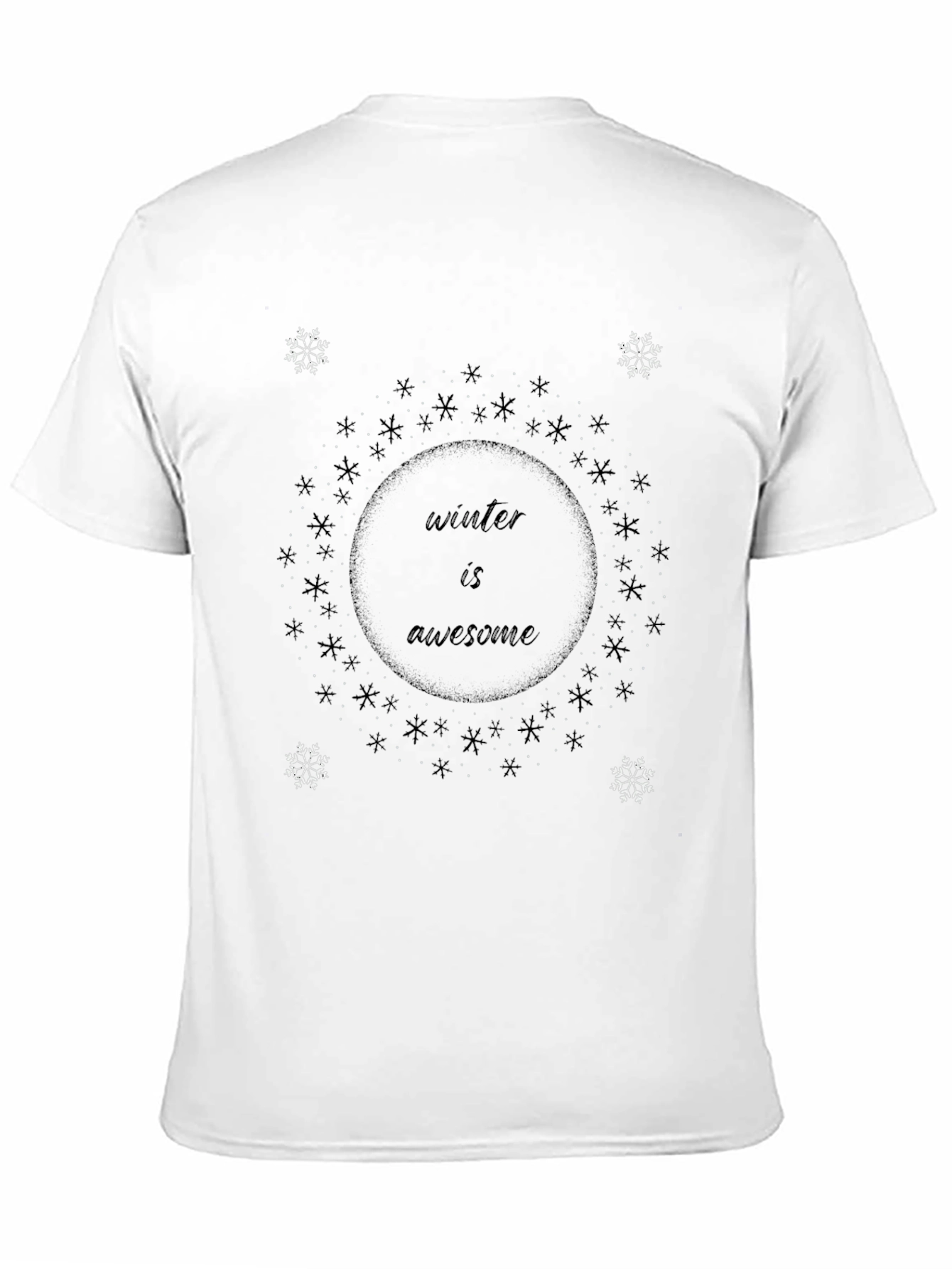 Winter Is Awesome Graphic Tee - Black