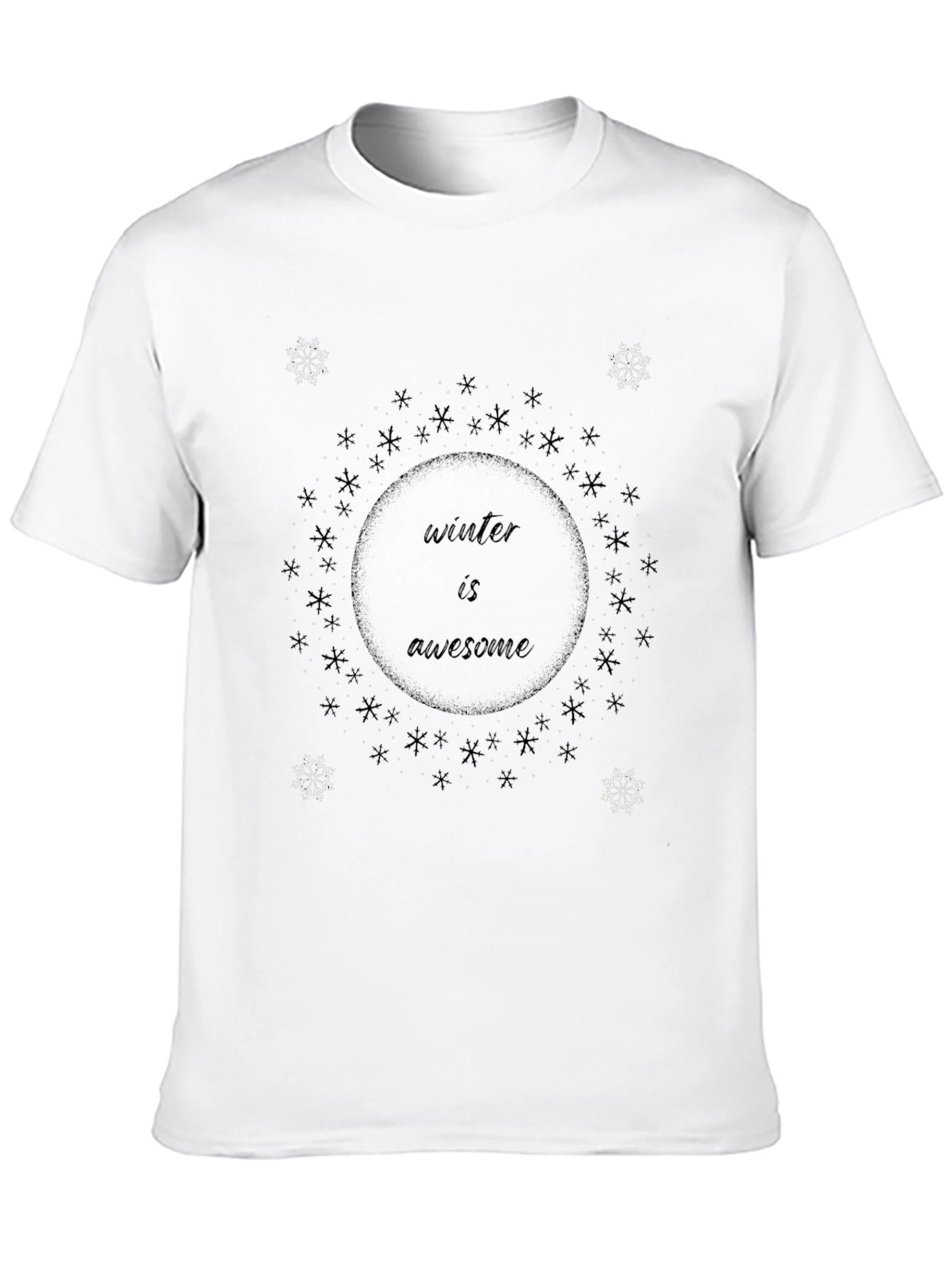 Winter Is Awesome Graphic Tee - Black