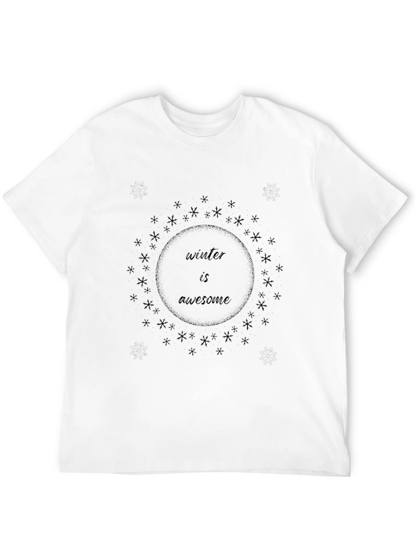 Winter Is Awesome Graphic Tee - Black