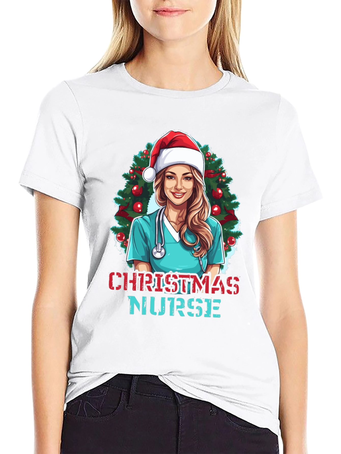 Christmas Nurse T-Shirt Holiday Graphic Tee