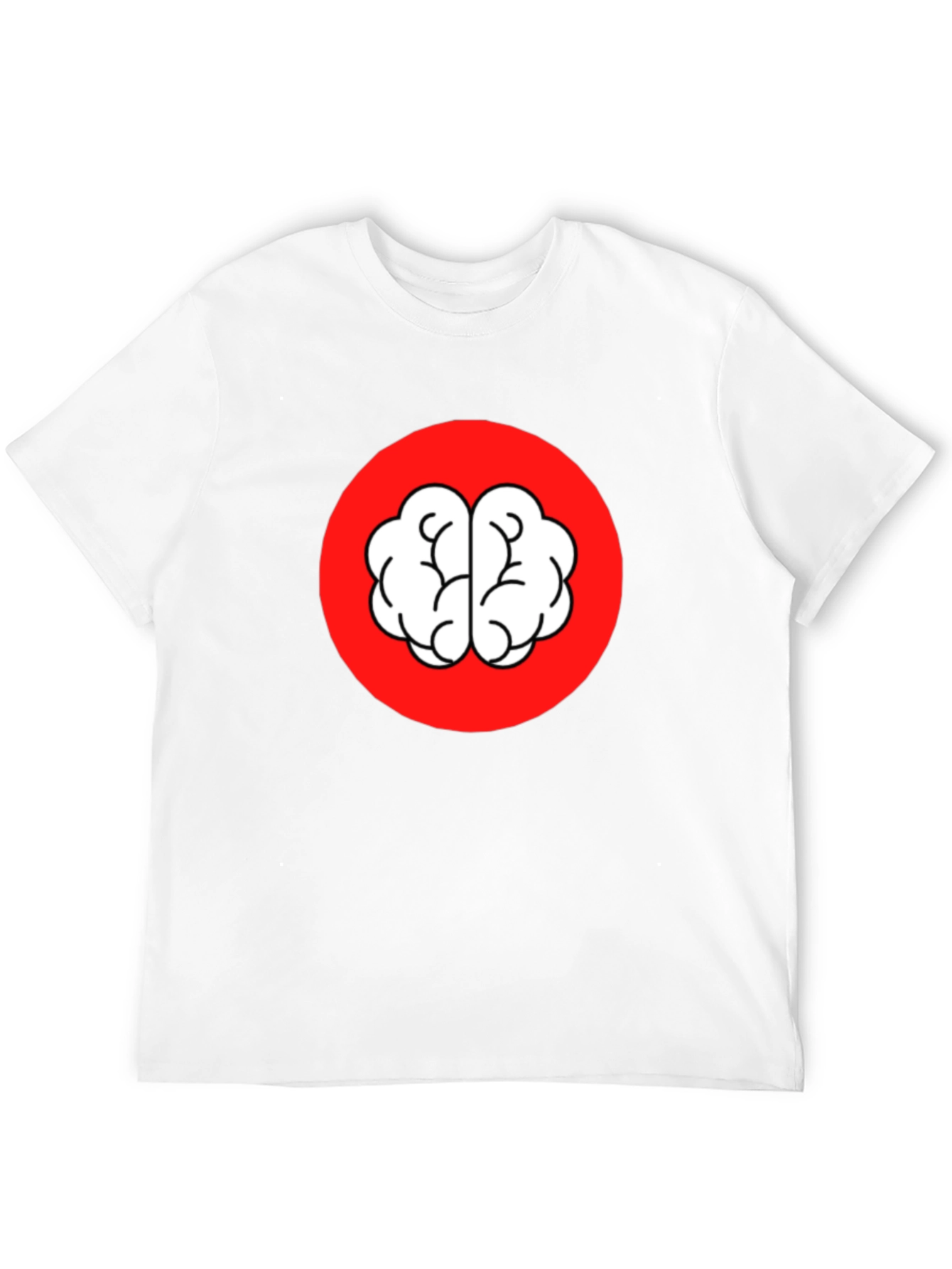 Brain Graphic Tee - Black Crew Neck T-Shirt