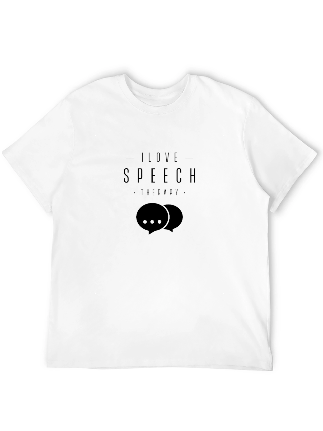 I Love Speech Therapy Black T-Shirt
