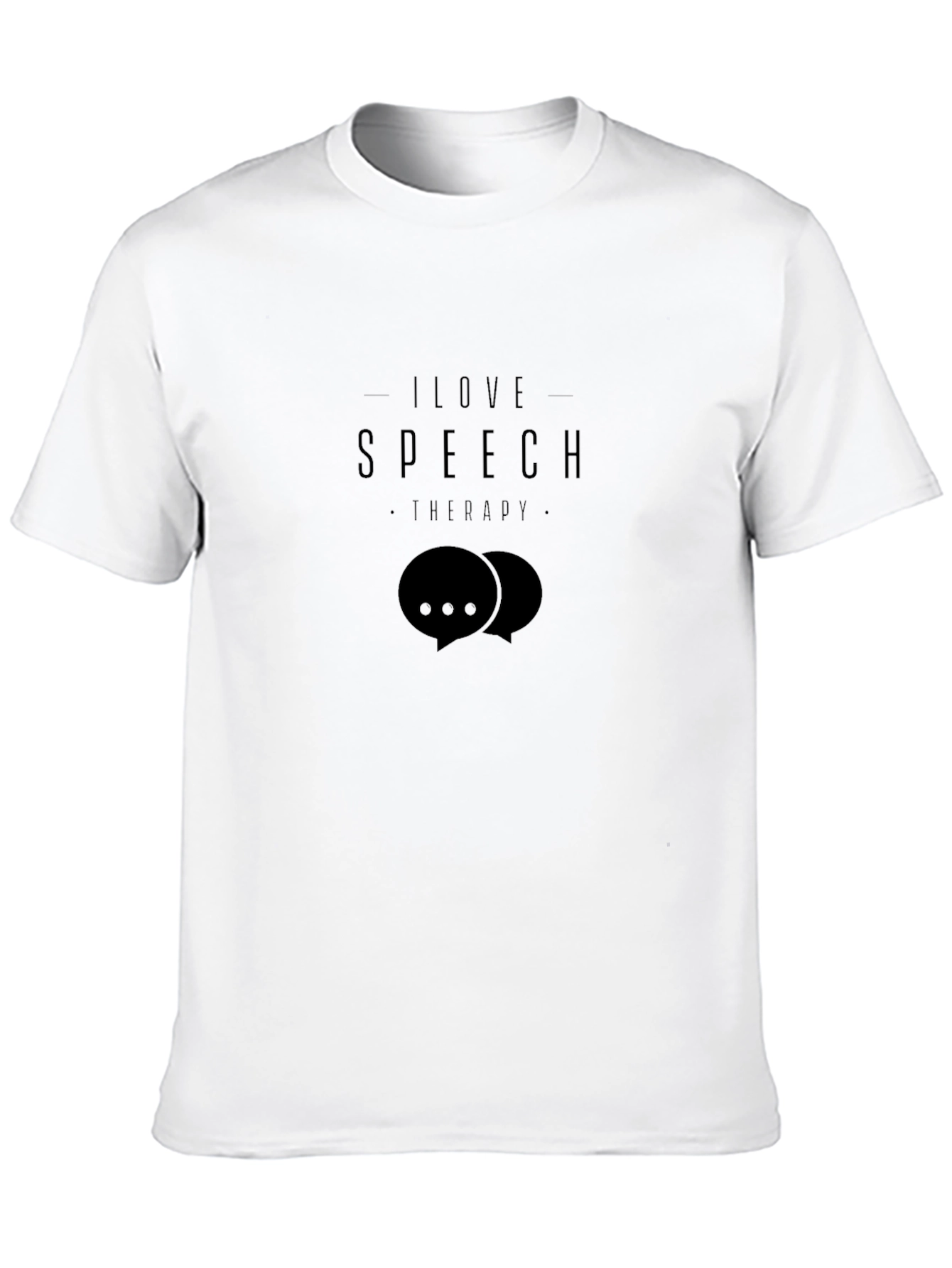 I Love Speech Therapy Black T-Shirt
