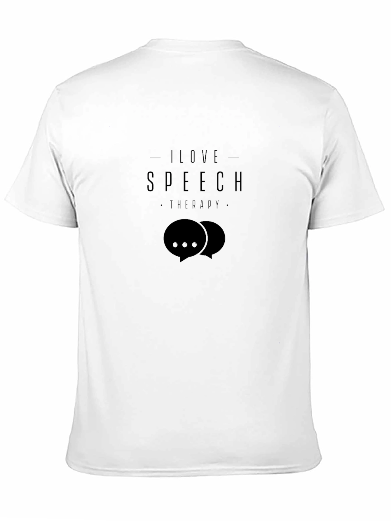 I Love Speech Therapy Black T-Shirt