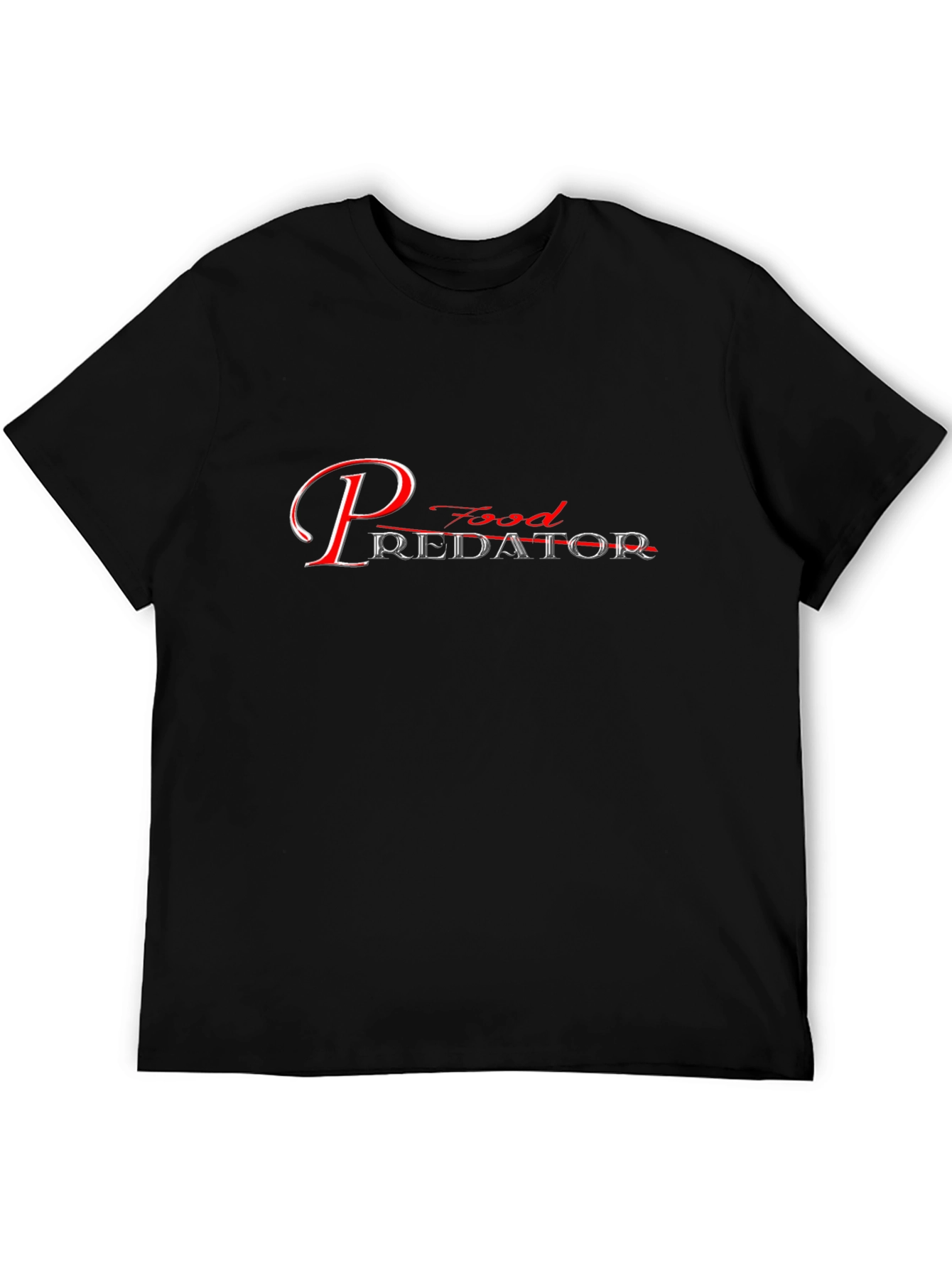 Food Predator Graphic Tee - Black Cotton T-Shirt
