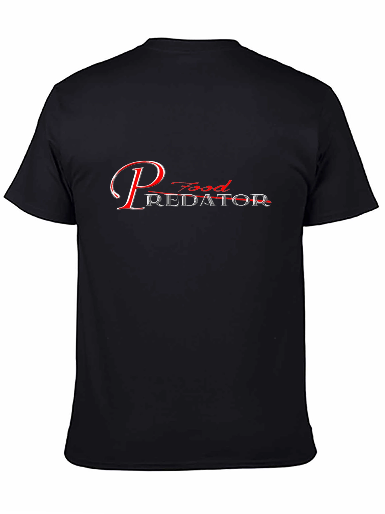 Food Predator Graphic Tee - Black Cotton T-Shirt