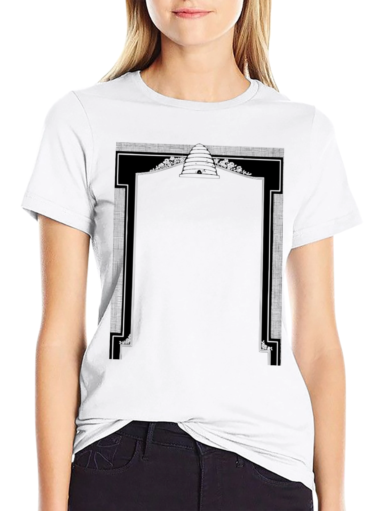 Black Graphic Tee - Beehive Design