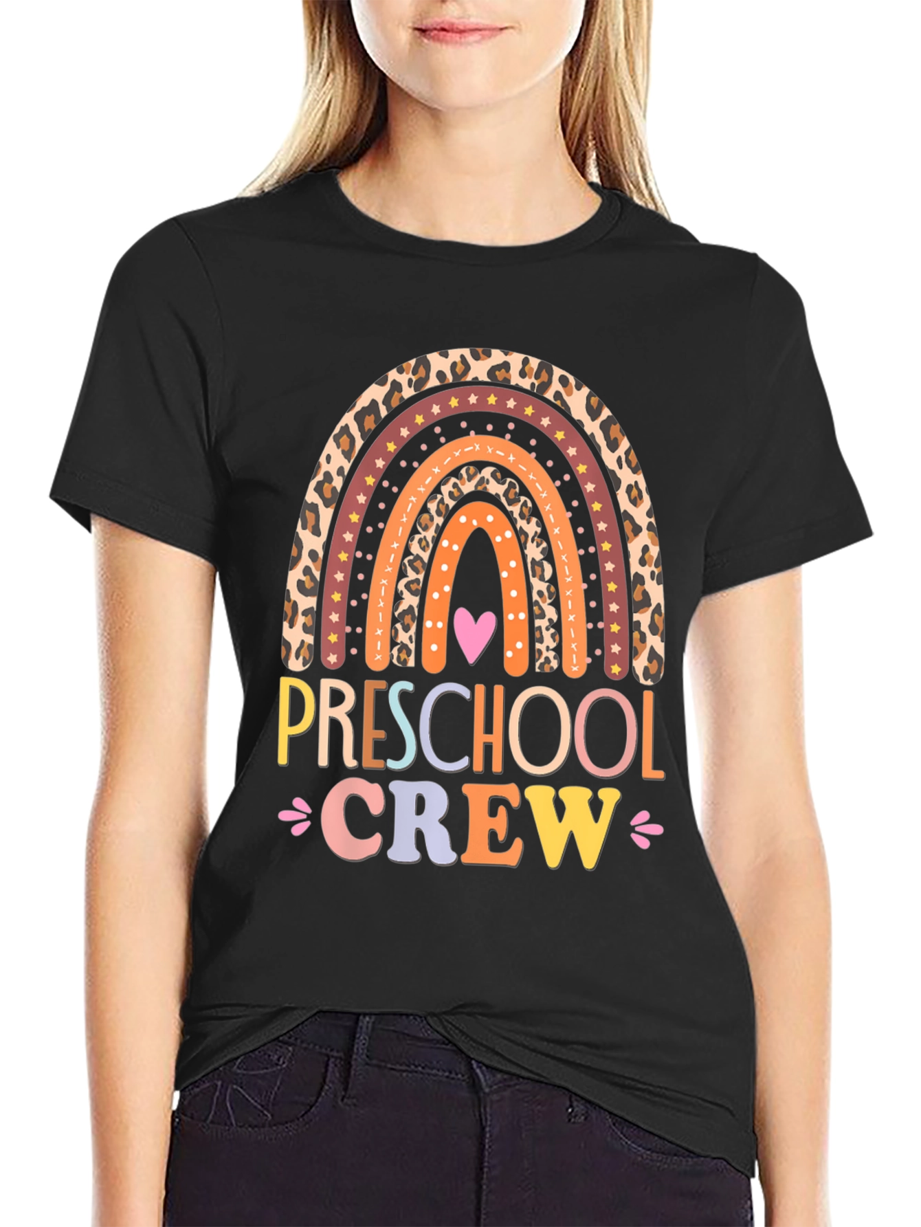 Preschool Crew Rainbow Graphic Tee