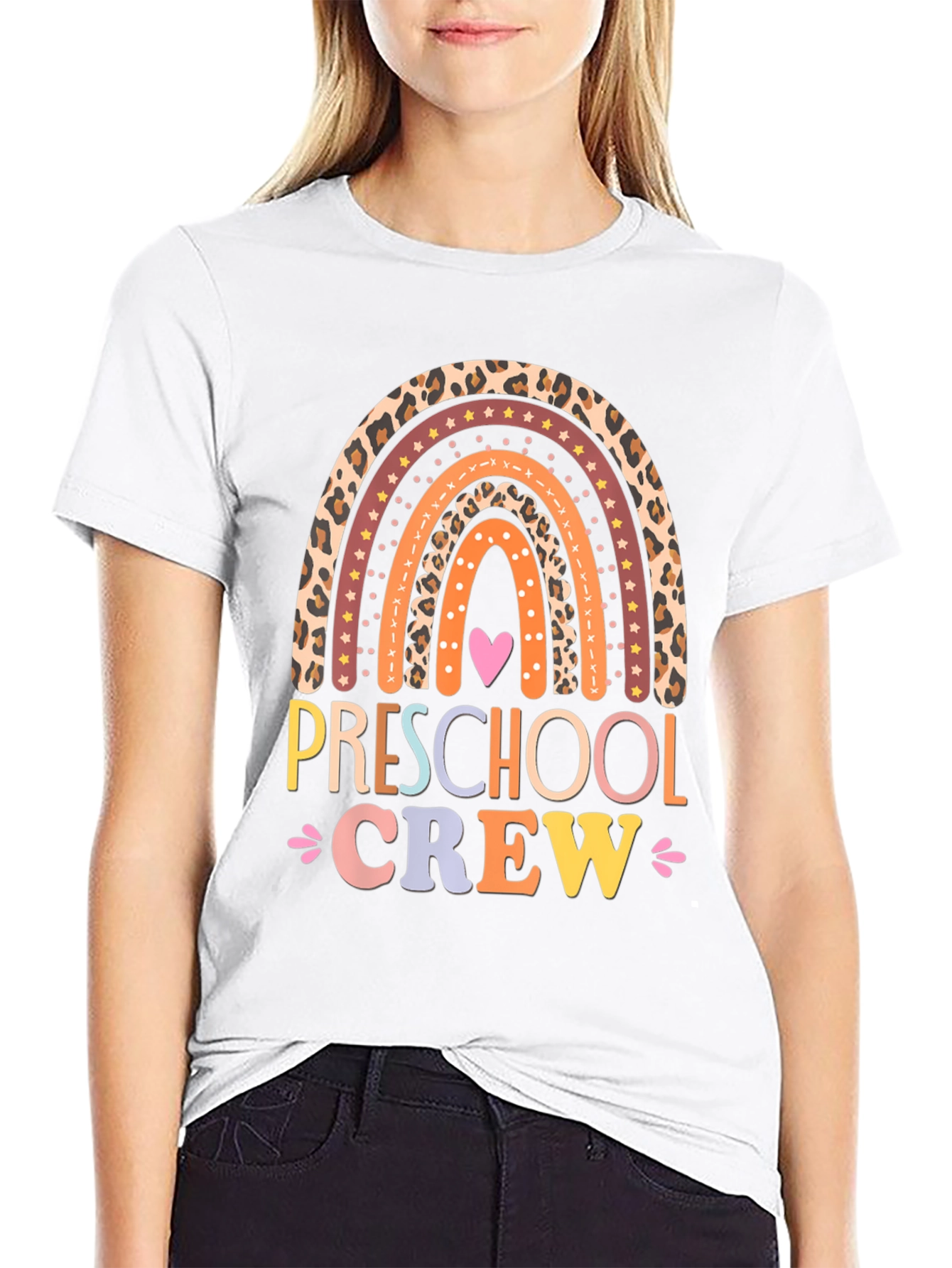 Preschool Crew Rainbow Graphic Tee