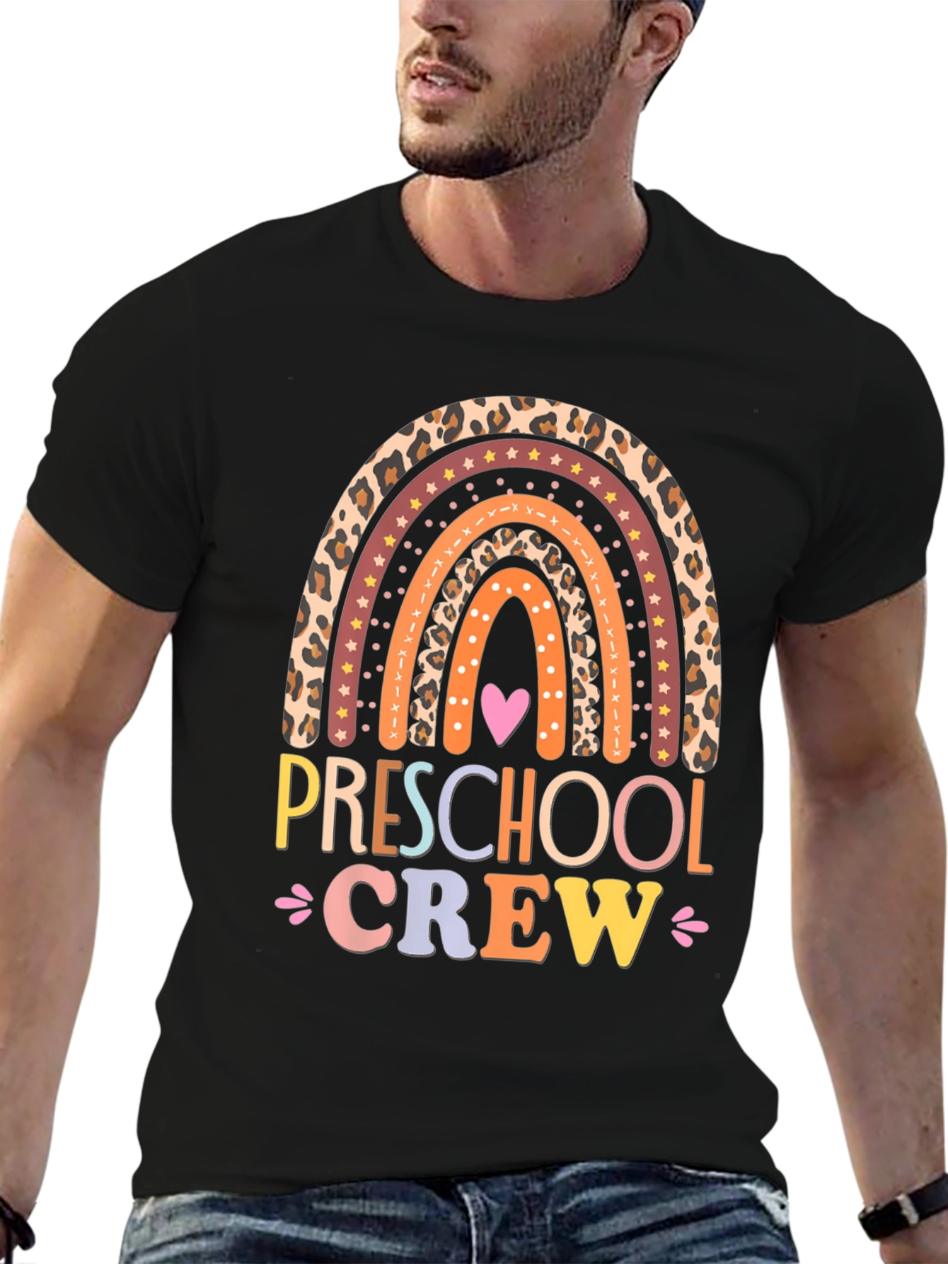 Preschool Crew Rainbow Graphic Tee