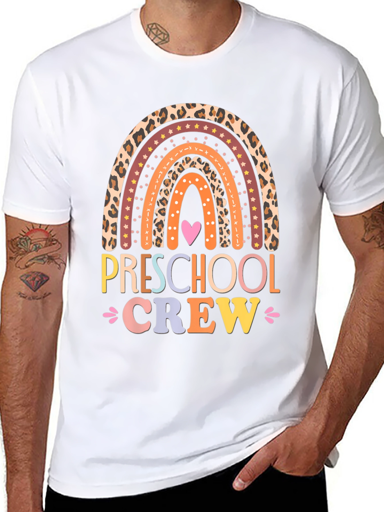 Preschool Crew Rainbow Graphic Tee