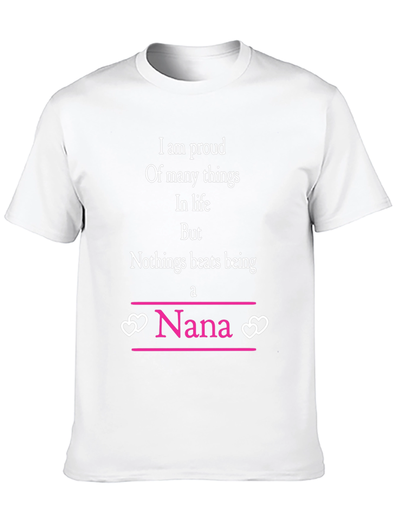 Proud Nana T-Shirt - Black Heart Accents