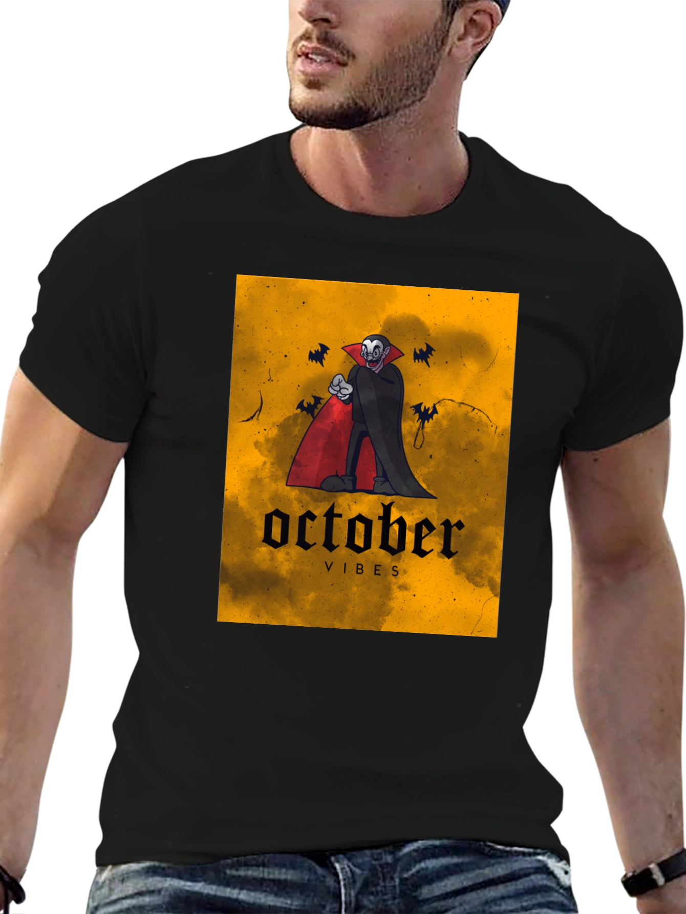October Vibes Vampire Graphic Tee
