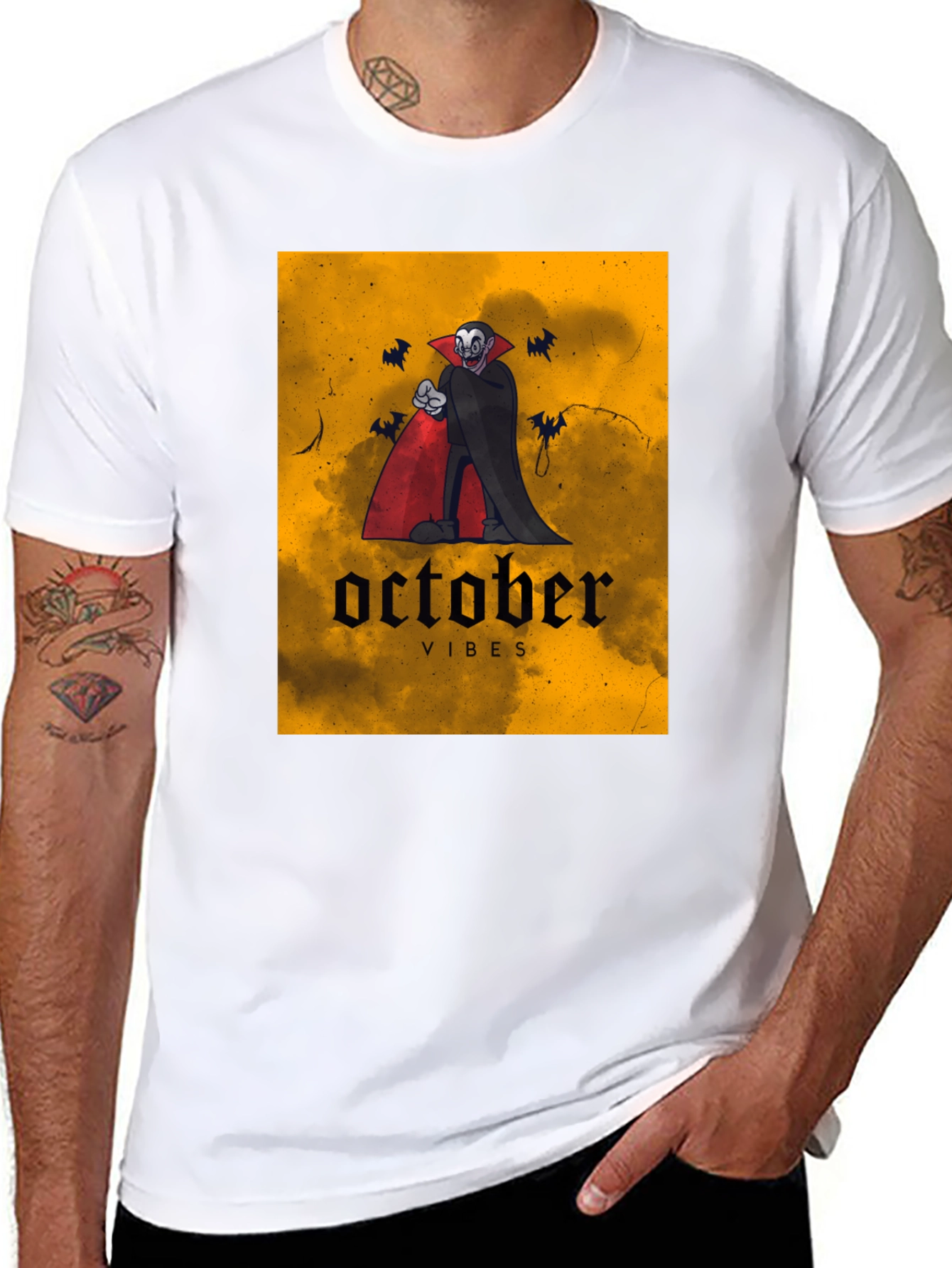 October Vibes Vampire Graphic Tee