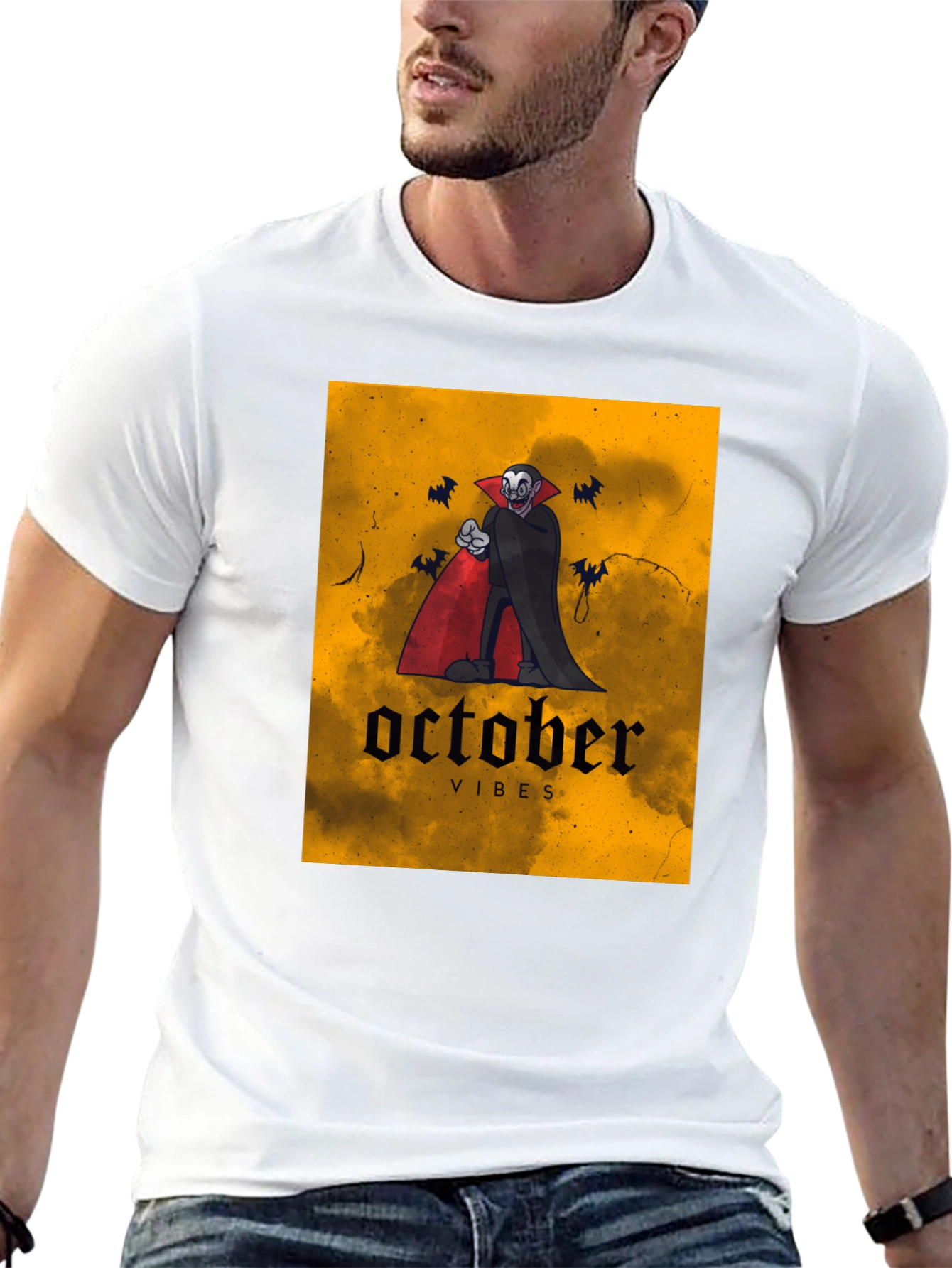 October Vibes Vampire Graphic Tee