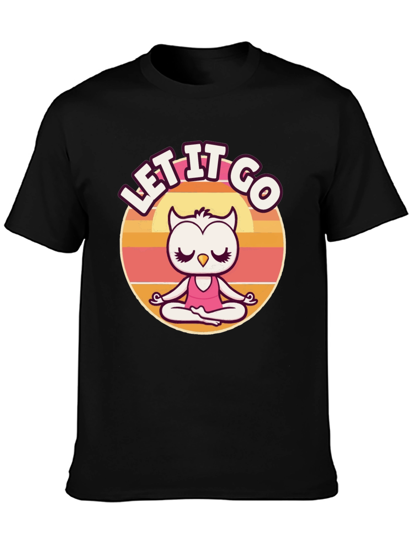 Let it Go Owl Meditation Graphic Tee