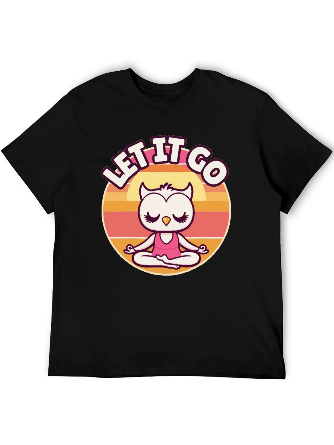 Let it Go Owl Meditation Graphic Tee