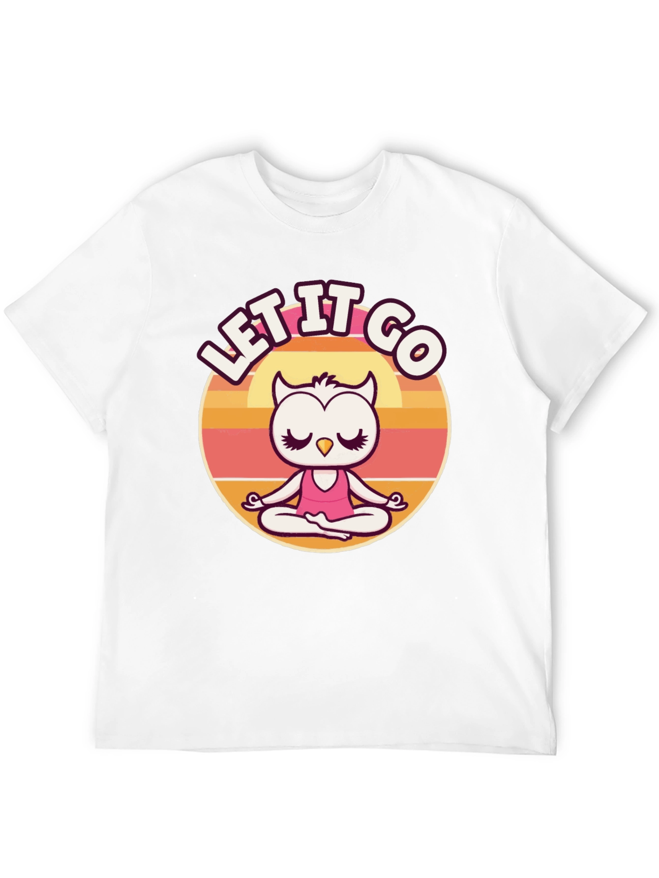 Let it Go Owl Meditation Graphic Tee
