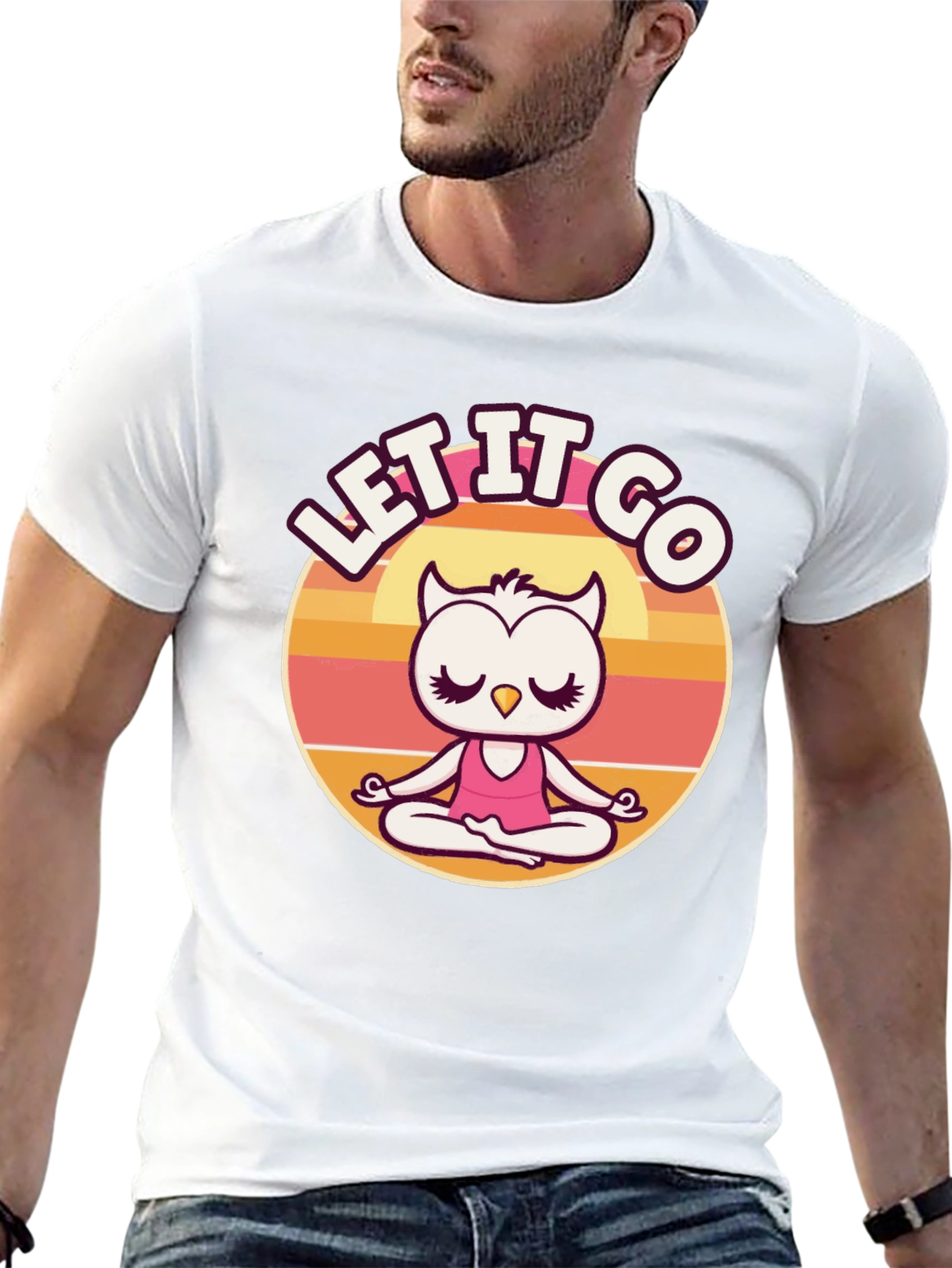 Let it Go Owl Meditation Graphic Tee