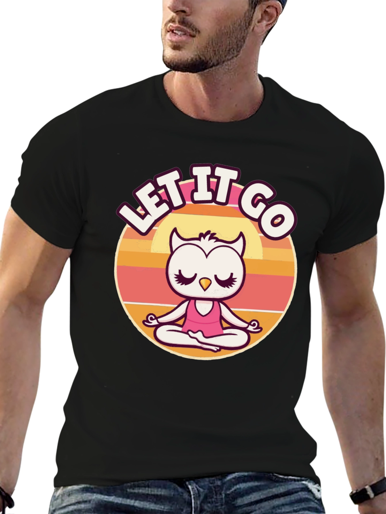 Let it Go Owl Meditation Graphic Tee