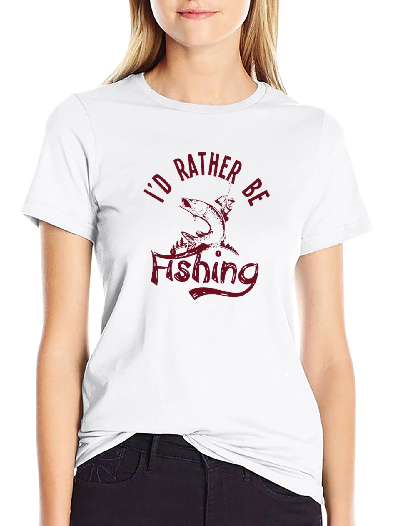 Id Rather Be Fishing Graphic Tee - Black