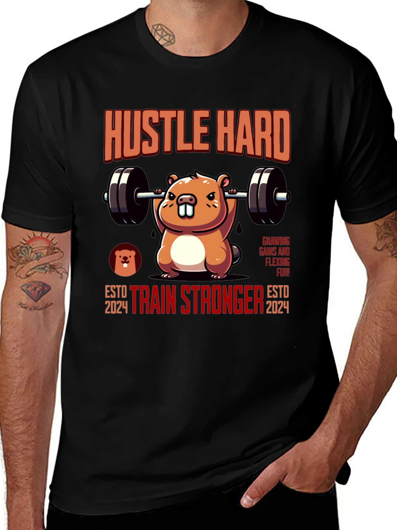 Hustle Hard Beaver Training T-Shirt