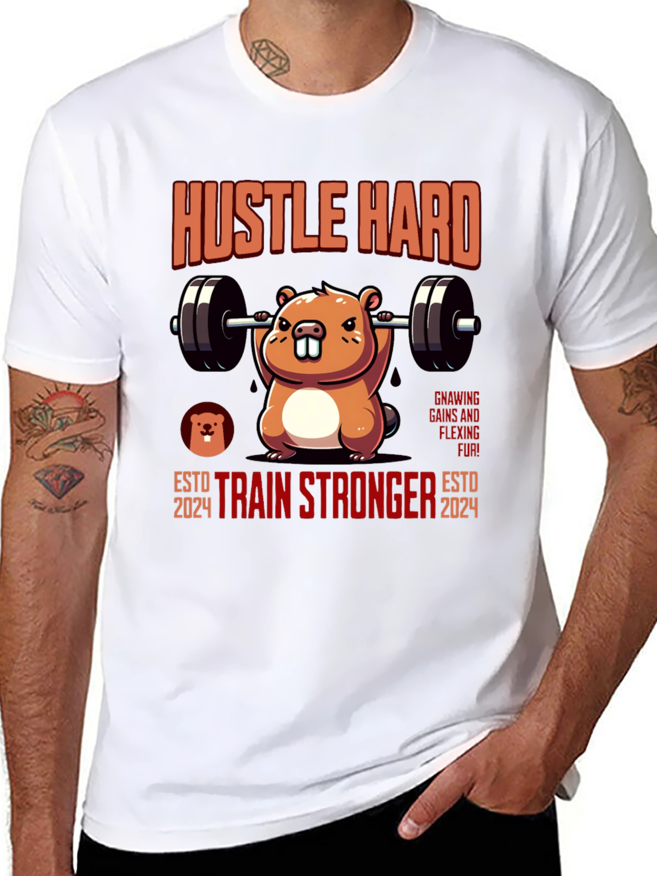 Hustle Hard Beaver Training T-Shirt