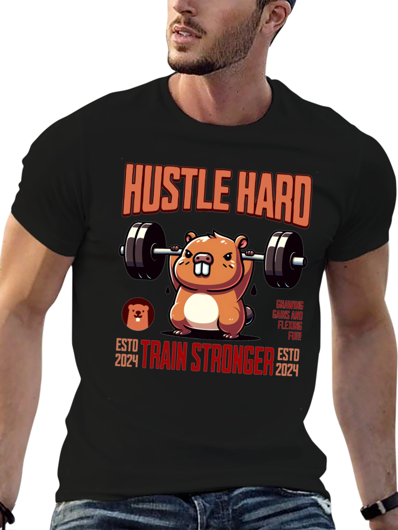 Hustle Hard Beaver Training T-Shirt