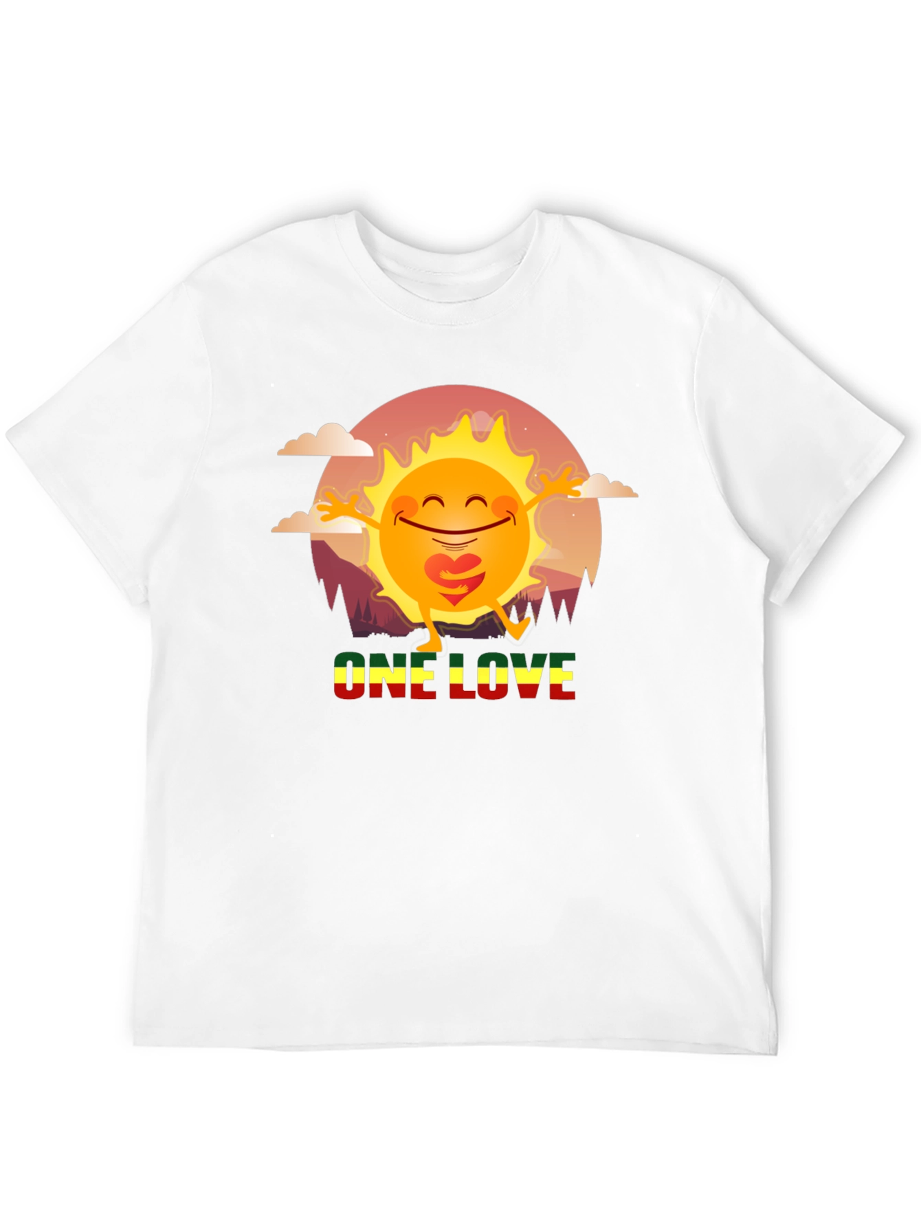 Rasta Sun One Love Graphic T-Shirt