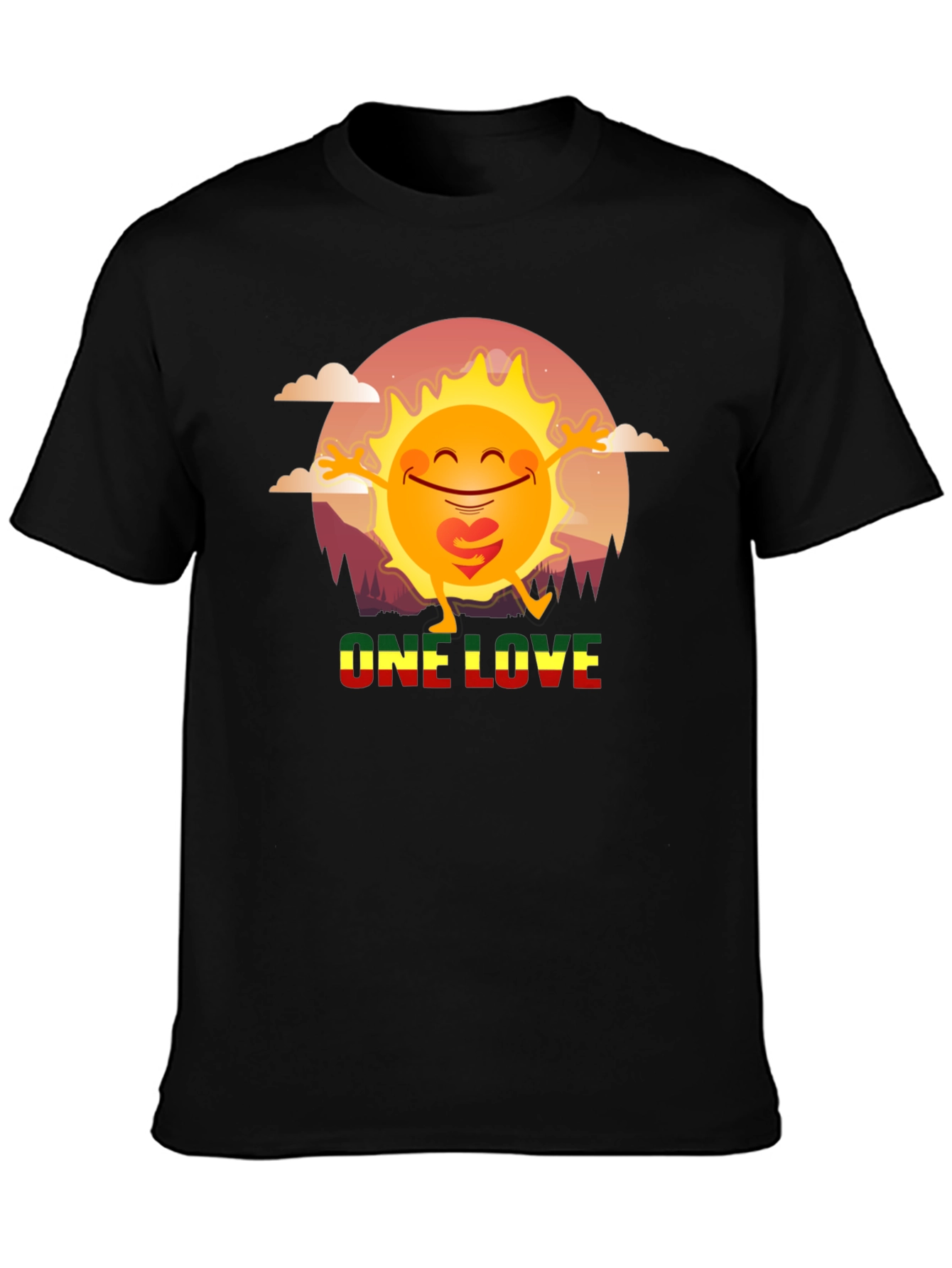 Rasta Sun One Love Graphic T-Shirt