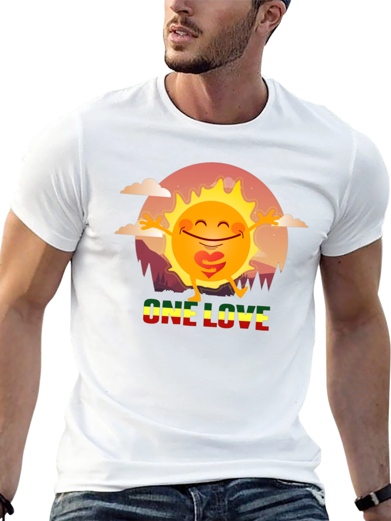 Rasta Sun One Love Graphic T-Shirt