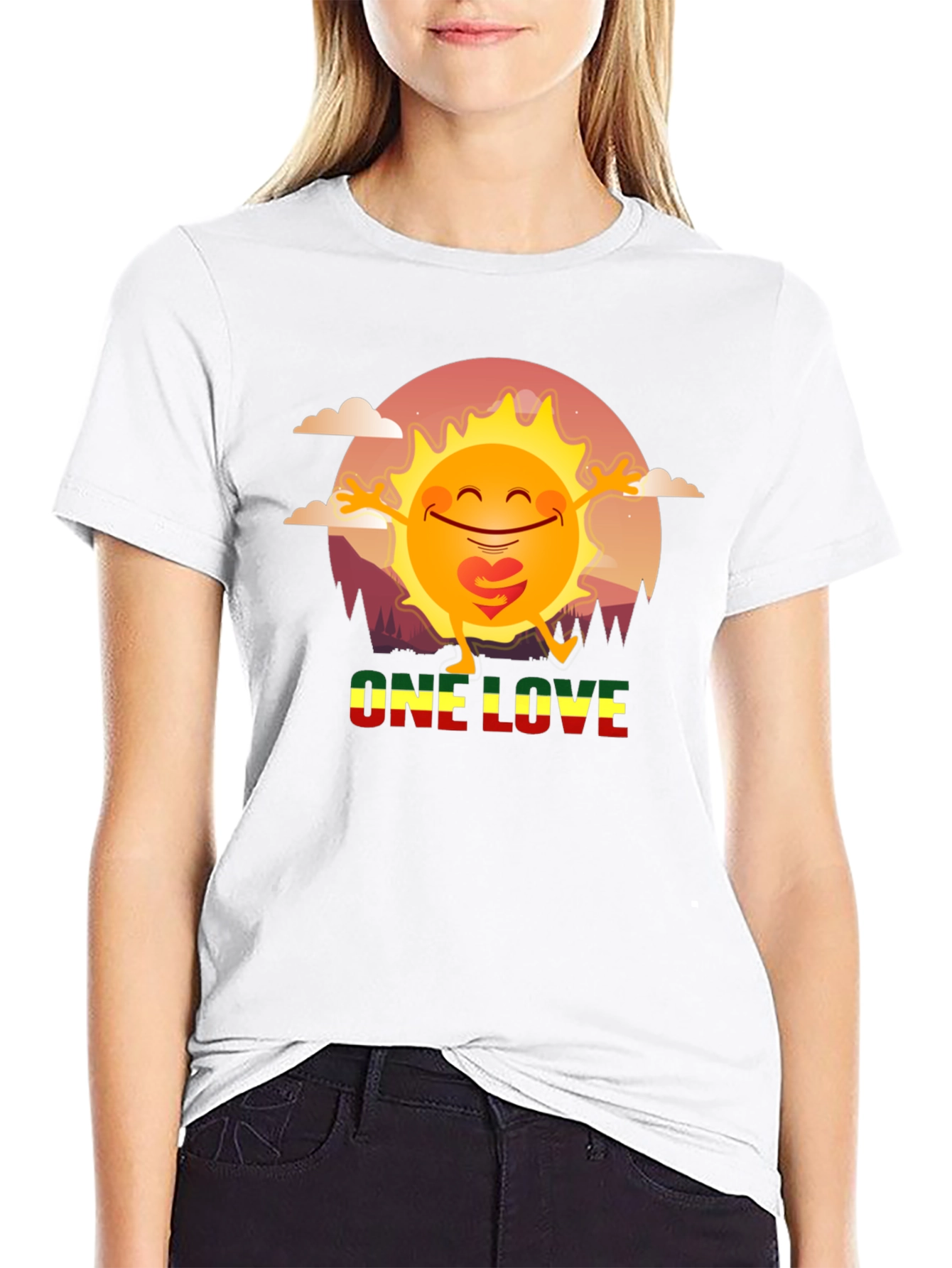 Rasta Sun One Love Graphic T-Shirt