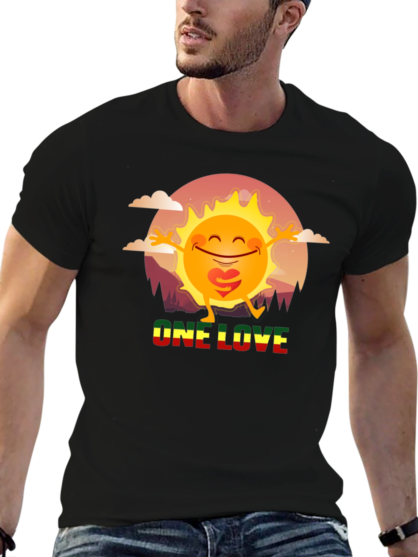 Rasta Sun One Love Graphic T-Shirt