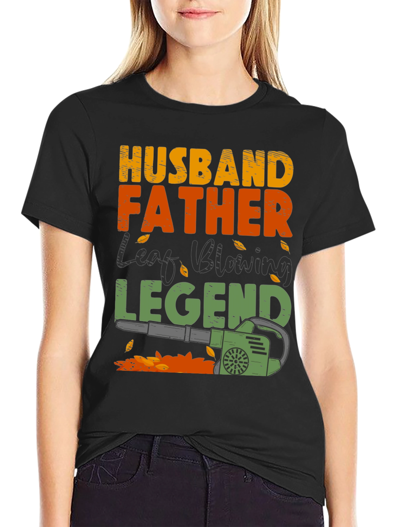 Husband Father Leaf Blowing Legend T-Shirt
