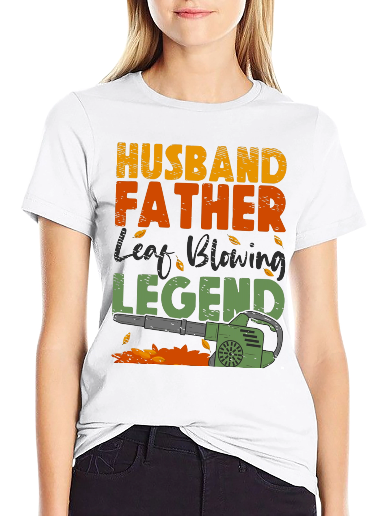 Husband Father Leaf Blowing Legend T-Shirt