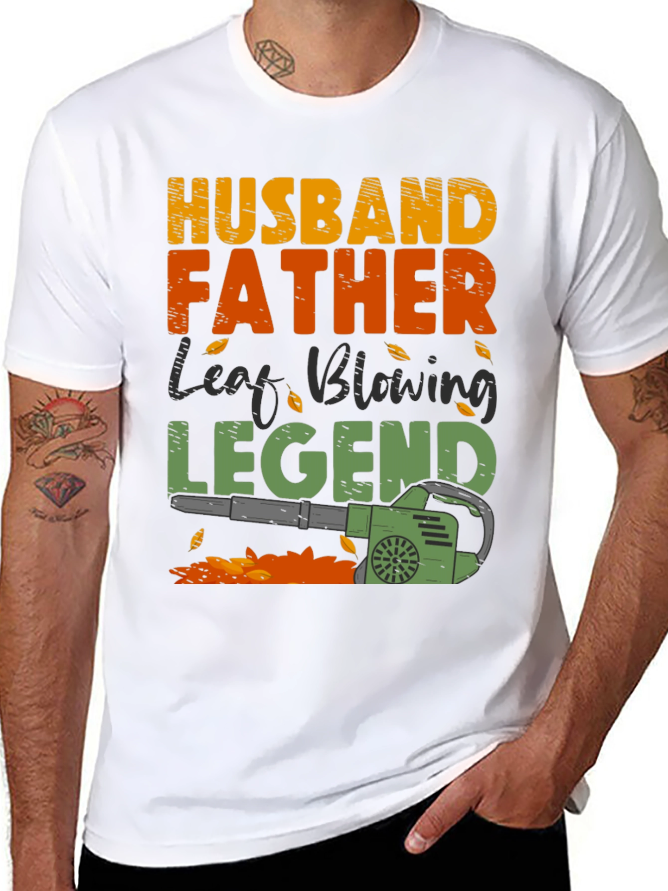 Husband Father Leaf Blowing Legend T-Shirt