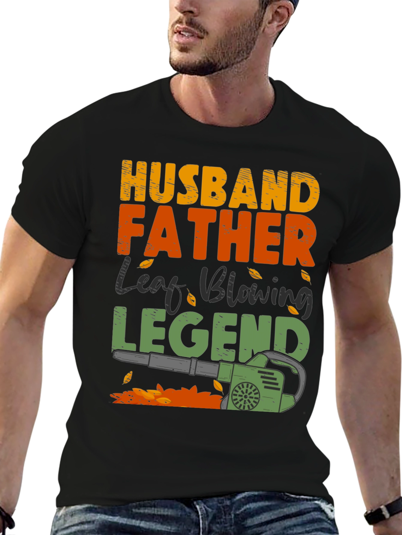 Husband Father Leaf Blowing Legend T-Shirt