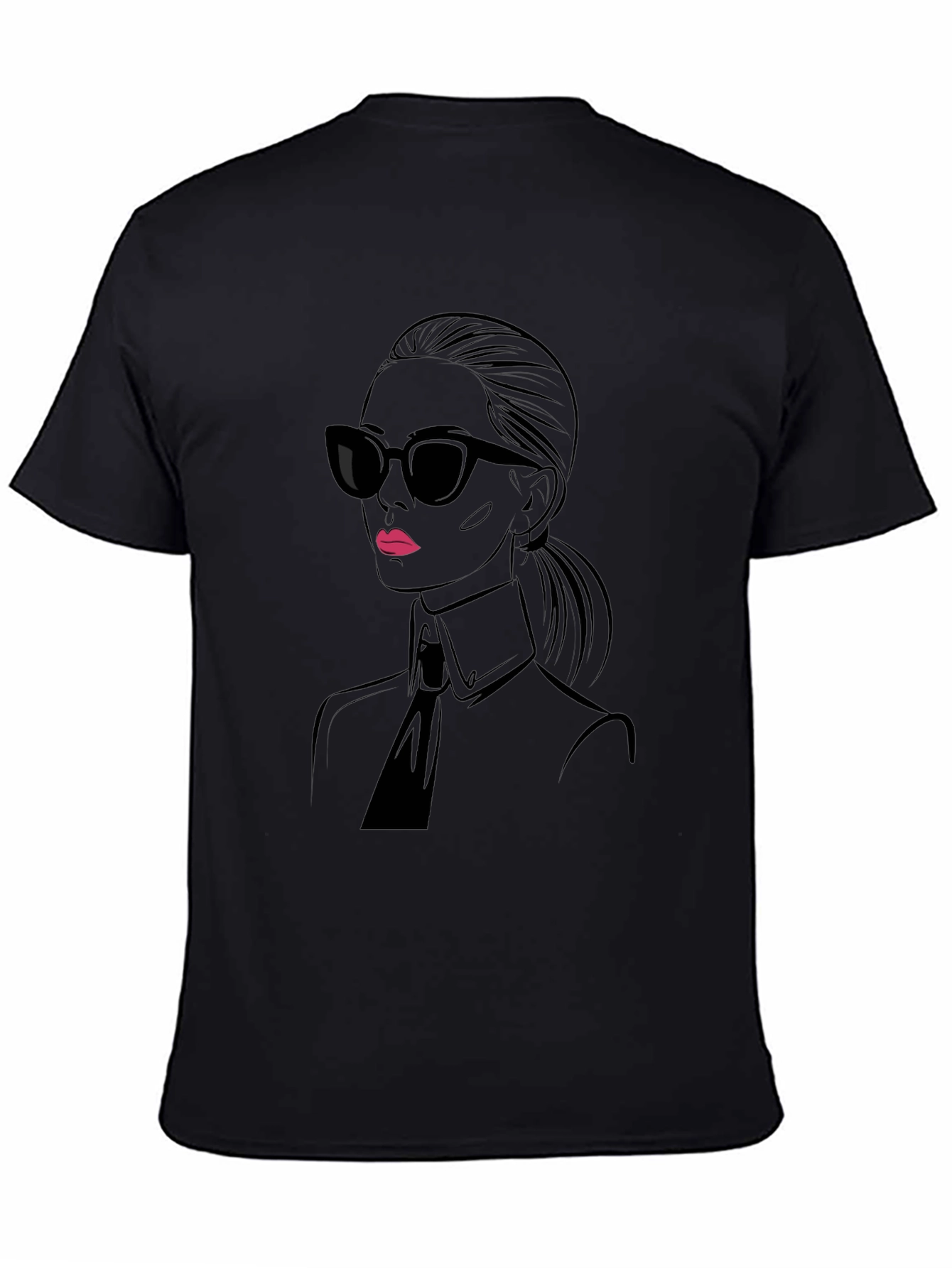 Stylish Black T-Shirt - Chic Woman Graphic Tee