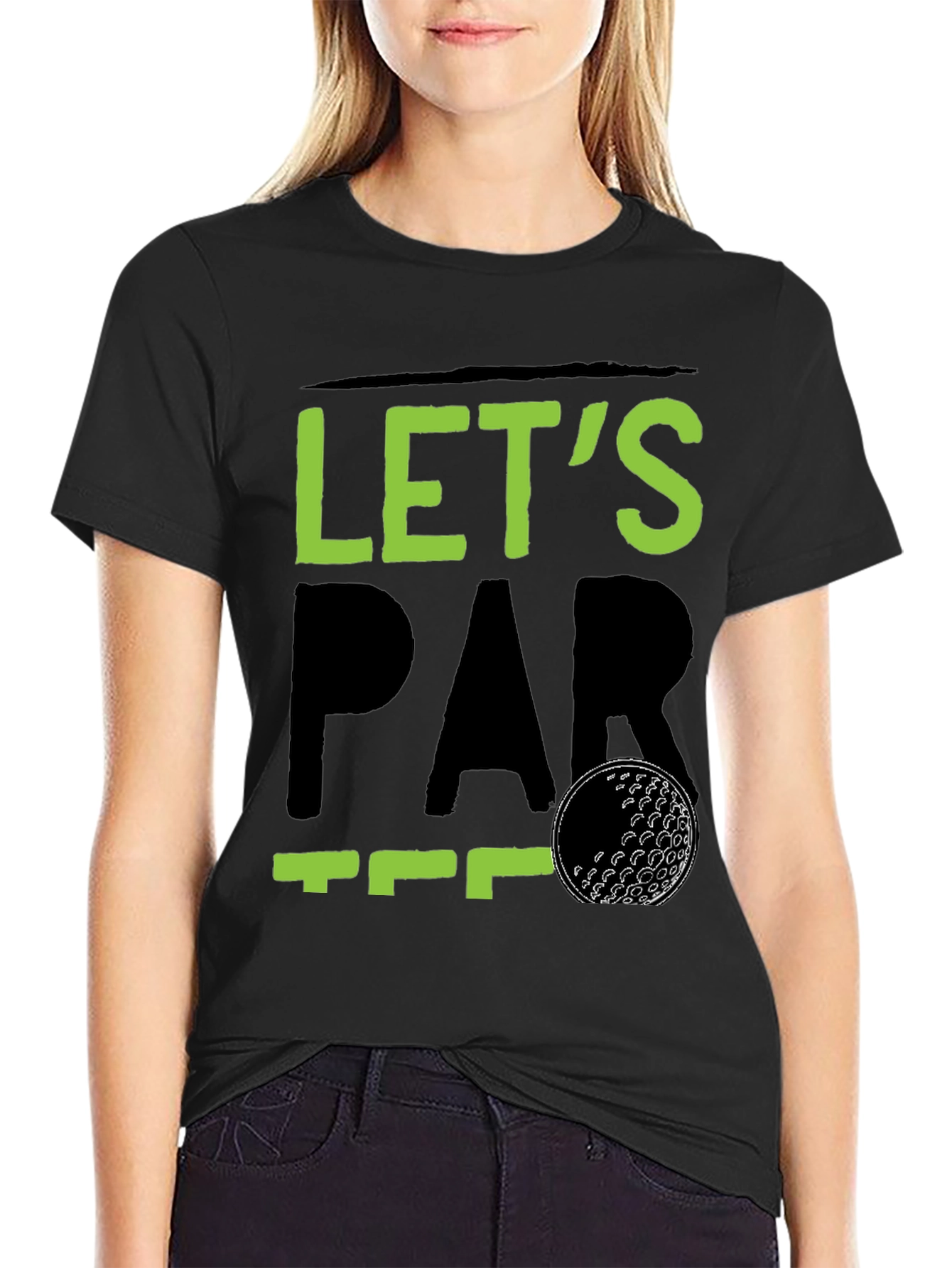 Lets Par Tee Golf T-Shirt - Black