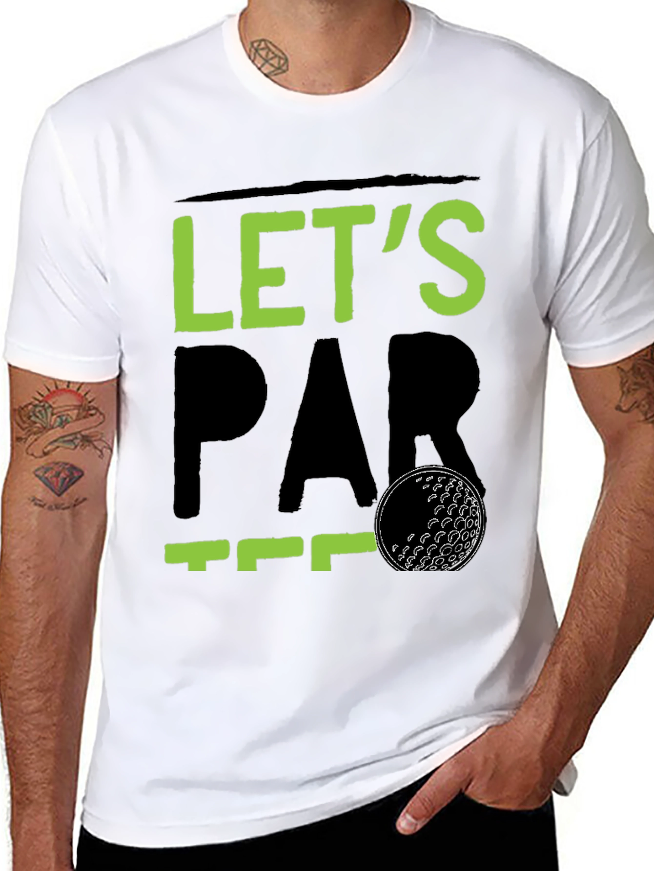Lets Par Tee Golf T-Shirt - Black